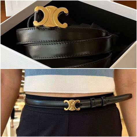 celine triomphe belt replica|Celine belt size chart.